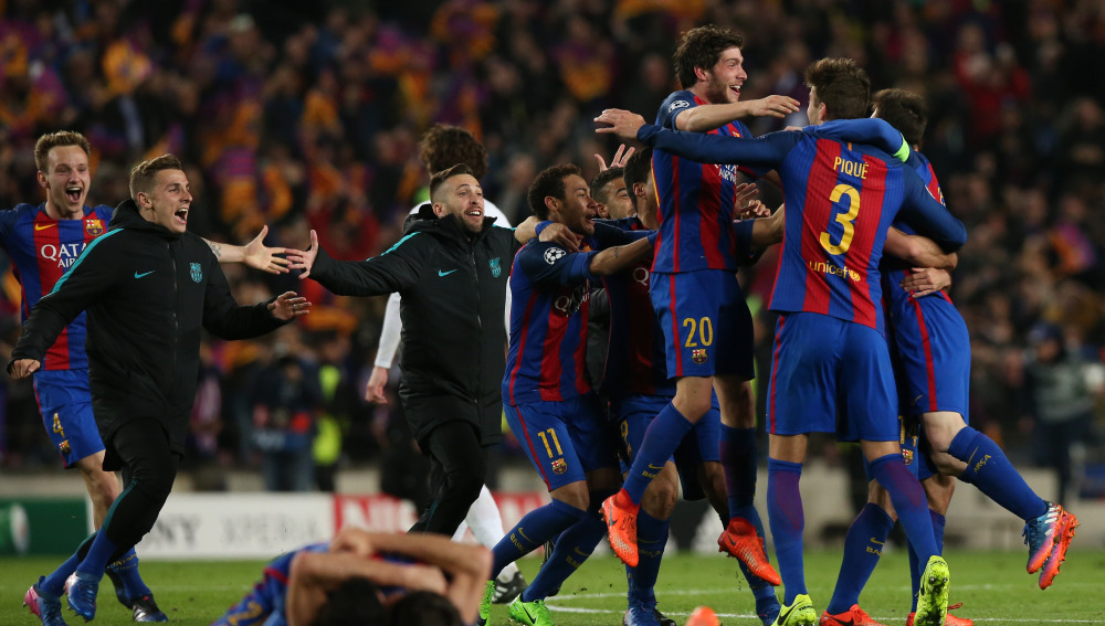 Barcelona celebra triunfo en remontada contra PSG